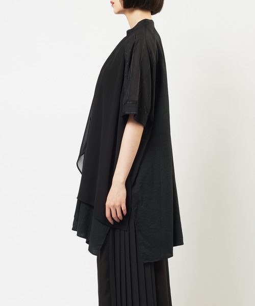 gomme(ゴム)の「ガーゼスカーフシャツ(シャツ/ブラウス・レディース・ホワイト/ブラック・MEDIUM)」の14枚目の写真