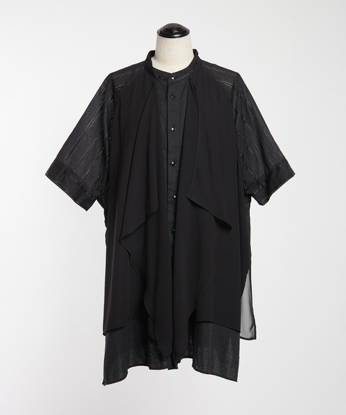 gomme(ゴム)の「ガーゼスカーフシャツ(シャツ/ブラウス・レディース・ホワイト/ブラック・MEDIUM)」の16枚目の写真