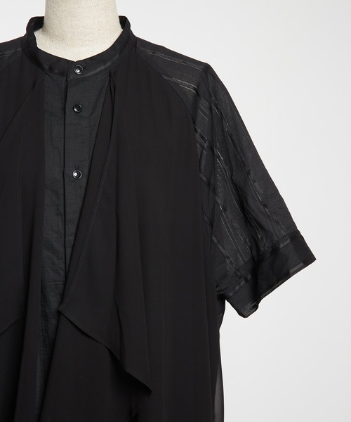 gomme(ゴム)の「ガーゼスカーフシャツ(シャツ/ブラウス・レディース・ホワイト/ブラック・MEDIUM)」の20枚目の写真