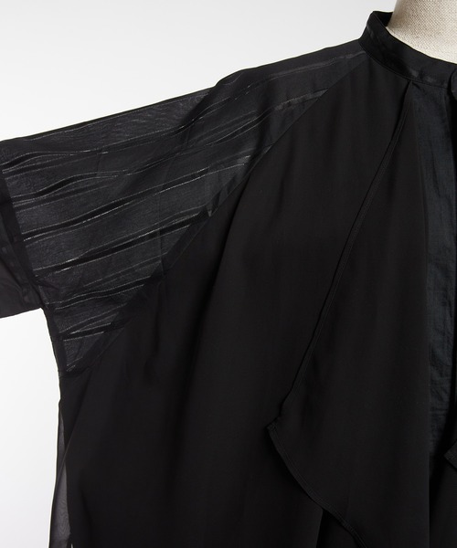 gomme(ゴム)の「ガーゼスカーフシャツ(シャツ/ブラウス・レディース・ホワイト/ブラック・MEDIUM)」の21枚目の写真