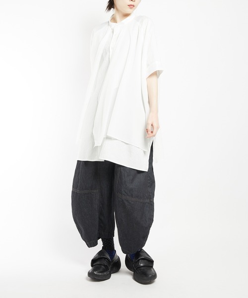 gomme(ゴム)の「ガーゼスカーフシャツ(シャツ/ブラウス・レディース・ホワイト/ブラック・MEDIUM)」の11枚目の写真