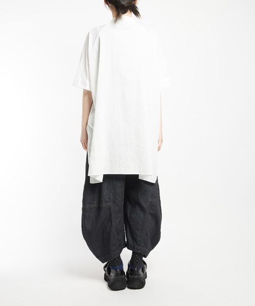 gomme(ゴム)の「ガーゼスカーフシャツ(シャツ/ブラウス・レディース・ホワイト/ブラック・MEDIUM)」の12枚目の写真