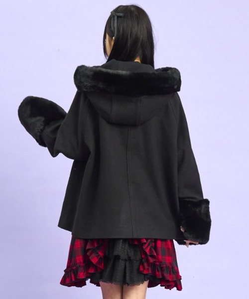 Secret Honey（シークレットハニー）の「ハートパッチダッフルコート（ダッフルコート・レディース・ブラック/グレー/オフホワイト・MEDIUM）」の12枚目の写真