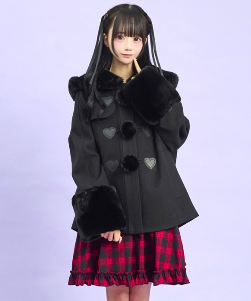 Secret Honey（シークレットハニー）の「ハートパッチダッフルコート（ダッフルコート・レディース・ブラック/グレー/オフホワイト・MEDIUM）」の11枚目の写真