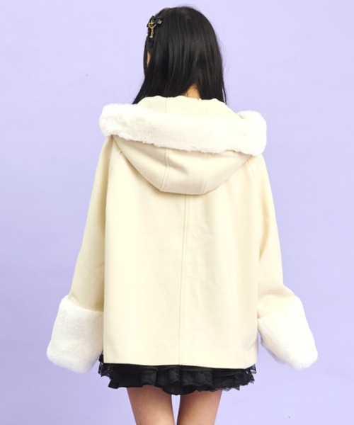Secret Honey（シークレットハニー）の「ハートパッチダッフルコート（ダッフルコート・レディース・ブラック/グレー/オフホワイト・MEDIUM）」の6枚目の写真