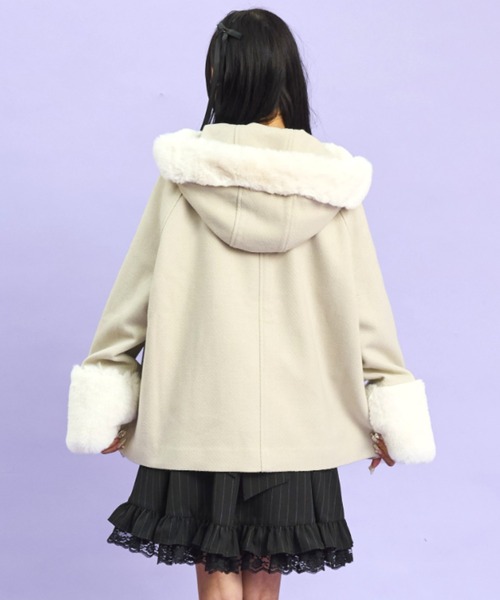 Secret Honey（シークレットハニー）の「ハートパッチダッフルコート（ダッフルコート・レディース・ブラック/グレー/オフホワイト・MEDIUM）」の9枚目の写真