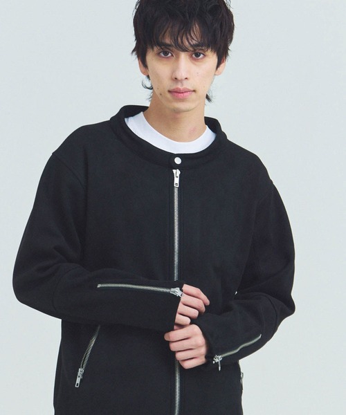 JACKROSE（ジャックローズ）の「JE ﾌｪｲｸｽｴｰﾄﾞ ｼﾝｸﾞﾙﾗｲﾀﾞｰｽ（ライダースジャケット・メンズ・ブラック/グレー/ライトベージュ・M/L/XL）」の2枚目の写真