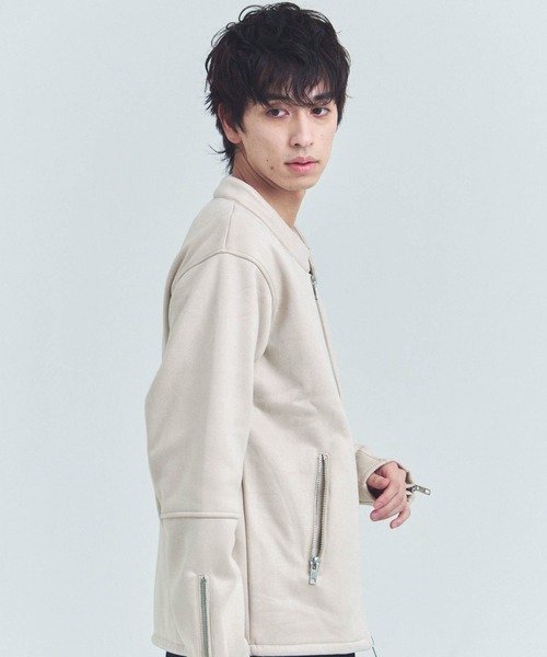 JACKROSE（ジャックローズ）の「JE ﾌｪｲｸｽｴｰﾄﾞ ｼﾝｸﾞﾙﾗｲﾀﾞｰｽ（ライダースジャケット・メンズ・ブラック/グレー/ライトベージュ・M/L/XL）」の6枚目の写真