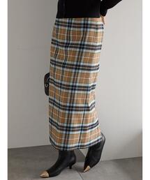 Te chichi | チェックナロースカート(スカート)