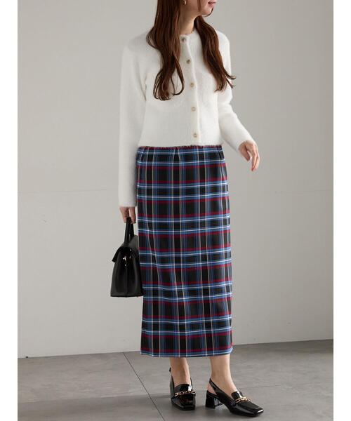 Te chichi（テチチ）の「チェックナロースカート（スカート・レディース・キャメル/ブラック・F）」の4枚目の写真