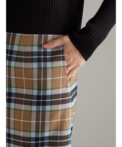Te chichi（テチチ）の「チェックナロースカート（スカート・レディース・キャメル/ブラック・F）」の13枚目の写真