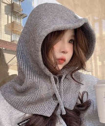 VIBGYOR（ヴィブジョー）の「pur chouchou/ボタン付き ニット バラクラバ P4405（ニットキャップ/ビーニー・レディース）」