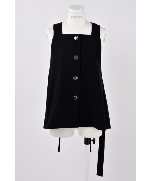 【美品】エンフォルド　シャルムダブルフェイス　プルオーバー　ロングベスト ENFOLD - エンフォルド シャルムダブルフェイス プルオーバーベストの