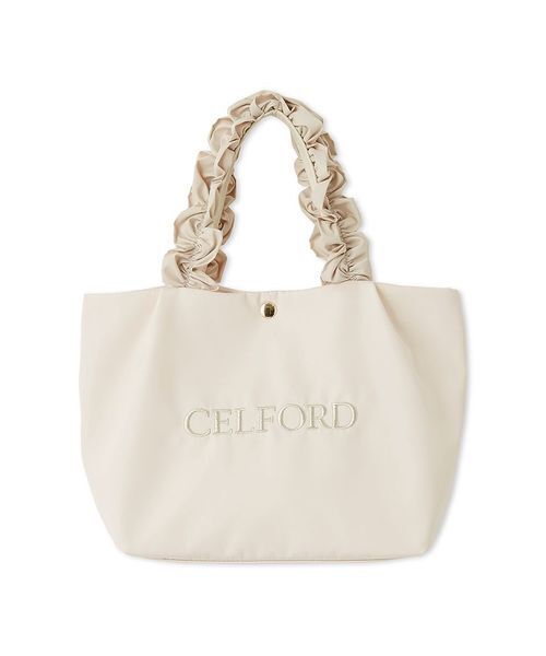 CELFORD（セルフォード）の「【プリュム】フリルラメ刺繍トートバッグ（small）（トートバッグ・レディース・アイボリー/ネイビー/ライトグレー/ライトピンク/ブラック・F）」の2枚目の写真