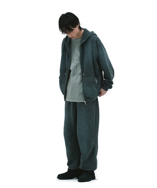 DEFGARMENTS(デフグラメンツ)の「【DEFGARMENTS】PIG BRUSHED HOOD ZIPUP(パーカー・レディース・カーキ/チャコールグレー/ブルー系その他・LARGE/SMALL)」の4枚目の写真