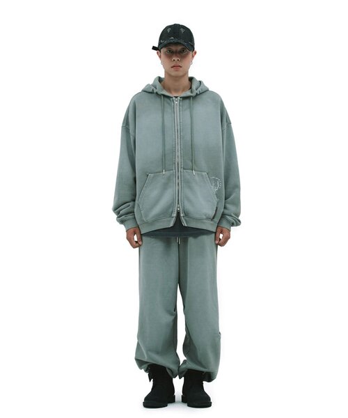 DEFGARMENTS(デフグラメンツ)の「【DEFGARMENTS】PIG BRUSHED HOOD ZIPUP(パーカー・レディース・カーキ/チャコールグレー/ブルー系その他・LARGE/SMALL)」の11枚目の写真