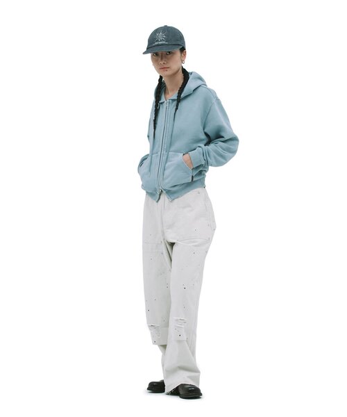 DEFGARMENTS(デフグラメンツ)の「【DEFGARMENTS】PIG BRUSHED HOOD ZIPUP(パーカー・レディース・カーキ/チャコールグレー/ブルー系その他・LARGE/SMALL)」の19枚目の写真