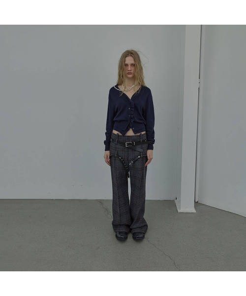 LCDC TM（エルシーディーシーティーエム）の「BELTED TAILORED TROUSERS_CHECKED (BROWN)（スラックス・レディース・その他・SMALL/MEDIUM）」の2枚目の写真