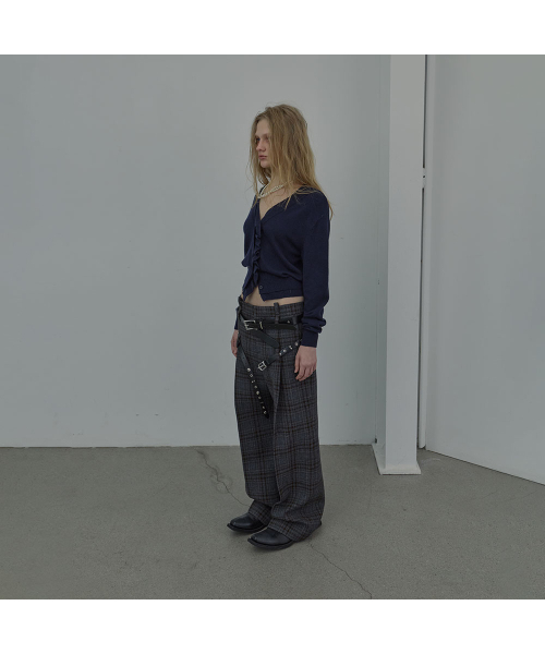 LCDC TM（エルシーディーシーティーエム）の「BELTED TAILORED TROUSERS_CHECKED (BROWN)（スラックス・レディース・その他・SMALL/MEDIUM）」の3枚目の写真