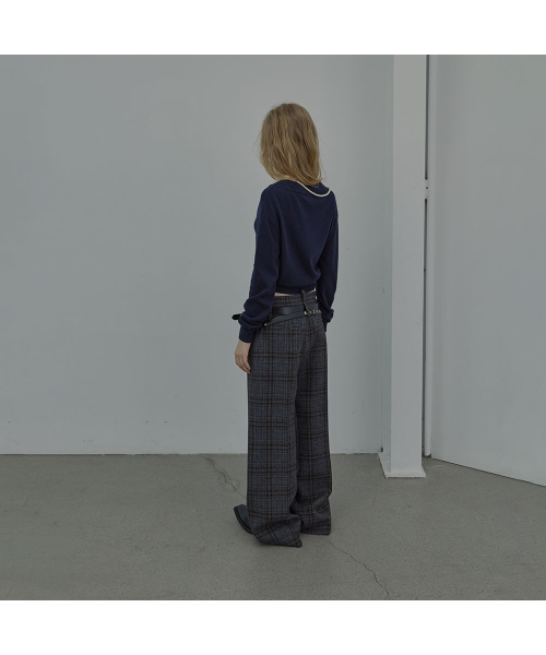 LCDC TM（エルシーディーシーティーエム）の「BELTED TAILORED TROUSERS_CHECKED (BROWN)（スラックス・レディース・その他・SMALL/MEDIUM）」の4枚目の写真
