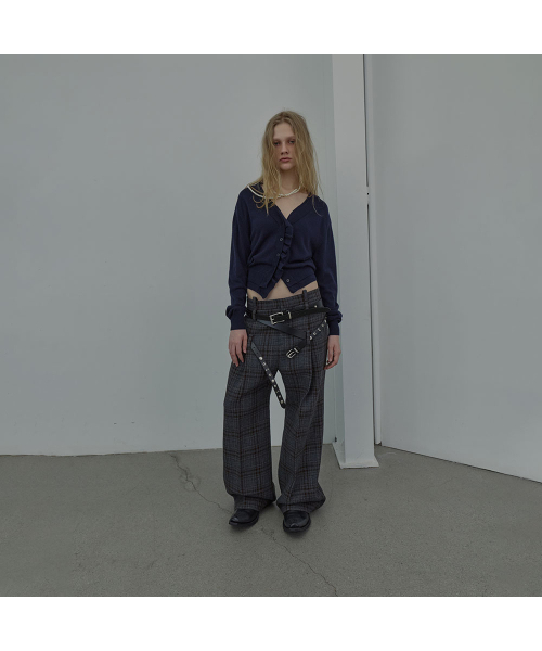 LCDC TM（エルシーディーシーティーエム）の「BELTED TAILORED TROUSERS_CHECKED (BROWN)（スラックス・レディース・その他・SMALL/MEDIUM）」の5枚目の写真