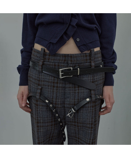LCDC TM（エルシーディーシーティーエム）の「BELTED TAILORED TROUSERS_CHECKED (BROWN)（スラックス・レディース・その他・SMALL/MEDIUM）」の8枚目の写真