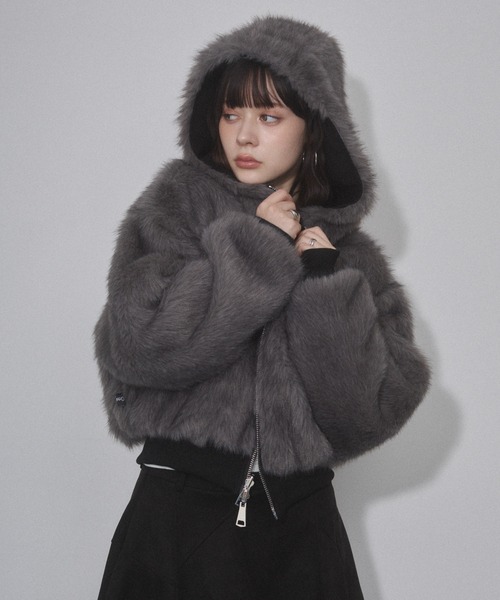 ENVYM（アンビー）の「リバーシブルスウェードファーブルゾン（その他アウター・レディース・ブラック/カーキ・FREE）」の11枚目の写真