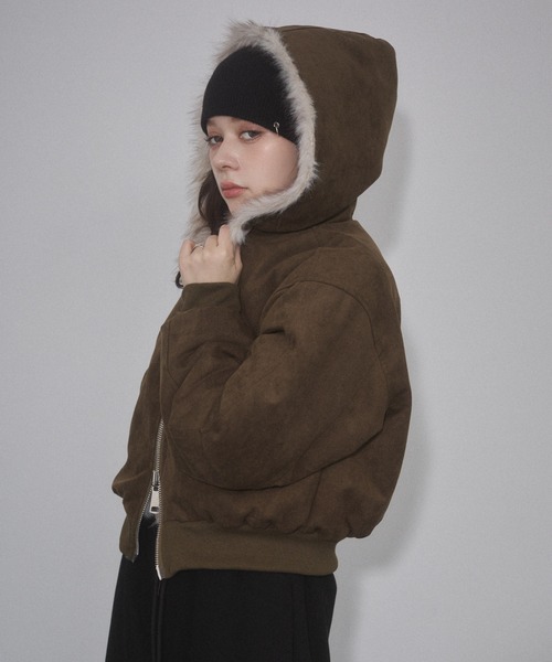 ENVYM（アンビー）の「リバーシブルスウェードファーブルゾン（その他アウター・レディース・ブラック/カーキ・FREE）」の19枚目の写真