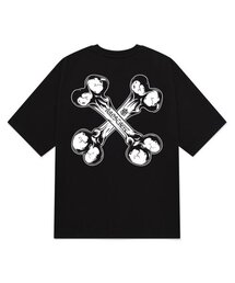 KGTB0207 エックススカル 20番手 半袖Tシャツ ブラック