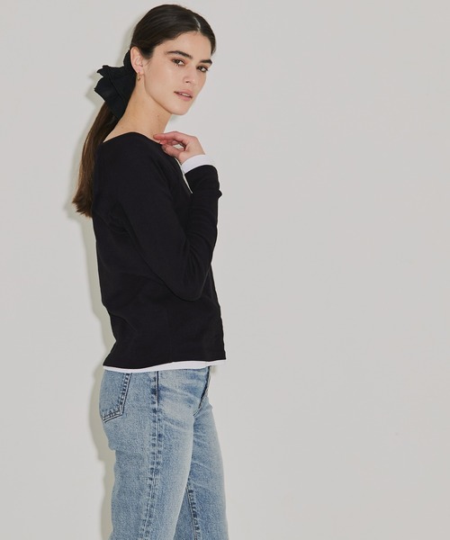 coca(coca)(コカ)の「ボートネックカットソー(Tシャツ/カットソー・レディース・ブラック/ホワイト・L/M/S)」の14枚目の写真
