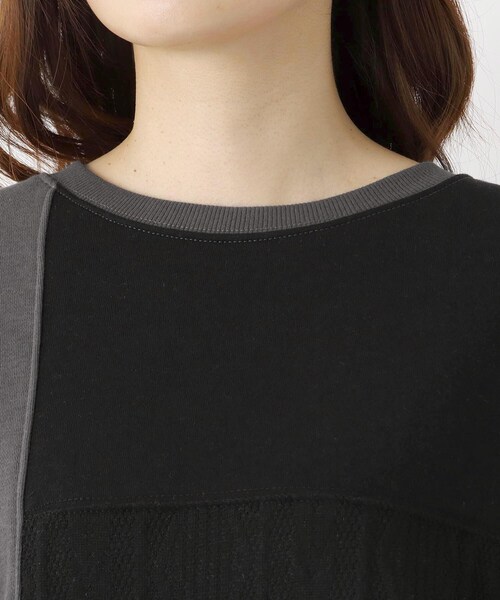 one'sterrace(ワンズテラス)の「ケーブルニットソードッキングプルオーバー(Tシャツ/カットソー・レディース・アイボリー系8/ブラック系8/グレー系4・02)」の7枚目の写真