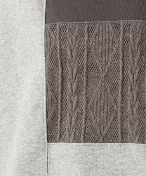 one'sterrace(ワンズテラス)の「ケーブルニットソードッキングプルオーバー(Tシャツ/カットソー・レディース・アイボリー系8/ブラック系8/グレー系4・02)」の13枚目の写真