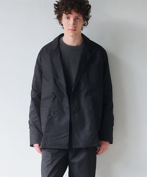 NewAnce(ニュアンス)の「【NewAnce】Hidensity Original Twill Double Jacket / ハイデンシティーオリジナルツイルジャケット -オリジナルツイルシリーズ- ≪セットアップ対応≫(テーラードジャケット・メンズ・ベージュ/ブラック・M/L)」の1枚目の写真