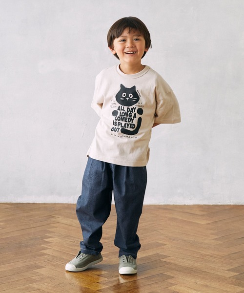 FOV（フォブ）の「FOV/フォブ F/B CAT Tシャツ（Tシャツ/カットソー・キッズ・チャコールグレー/ホワイト/ベージュ系その他・90cm/100cm/110cm/120cm/130cm）」の6枚目の写真