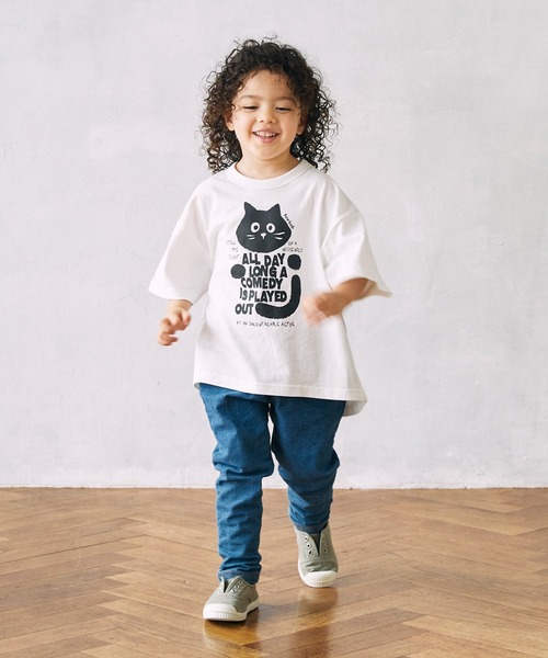 FOV（フォブ）の「FOV/フォブ F/B CAT Tシャツ（Tシャツ/カットソー・キッズ・チャコールグレー/ホワイト/ベージュ系その他・90cm/100cm/110cm/120cm/130cm）」の4枚目の写真