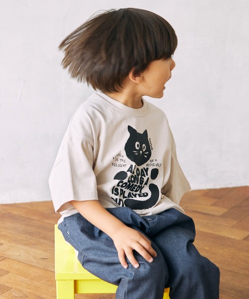 FOV（フォブ）の「FOV/フォブ F/B CAT Tシャツ（Tシャツ/カットソー・キッズ・チャコールグレー/ホワイト/ベージュ系その他・90cm/100cm/110cm/120cm/130cm）」の8枚目の写真