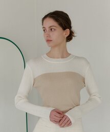 LINE GOLGI KNIT_BEIGE