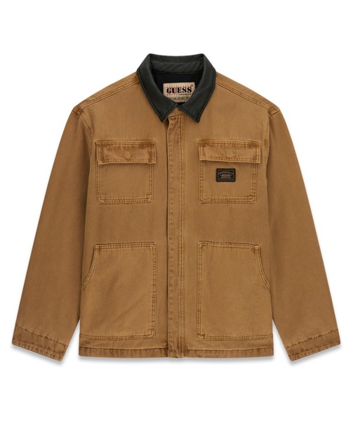 【インディゴブルー(FB6I)】GUESS ジャケット アウター ブルゾン (M)GUESS Originals Vintage Shirt GUESS Originals Metallic Chore Jacket デニムジャケット アウター