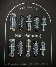 Mayree（メイリー）の「【MASHIRO】クロスモチーフネイルチップ ロング バレリーナデザイン 平成ギャル Y2K(MA/EK484)（ネイルシール/ネイルチップ）」