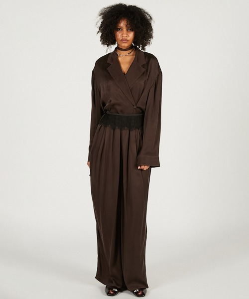 PRANK PROJECT（プランクプロジェクト）の「フィブリルキュプライージーパンツ / Fibrill Cupra Easy Pants（その他パンツ・レディース・チャコールグレー/ホワイト/ブラウン・38/36）」の14枚目の写真