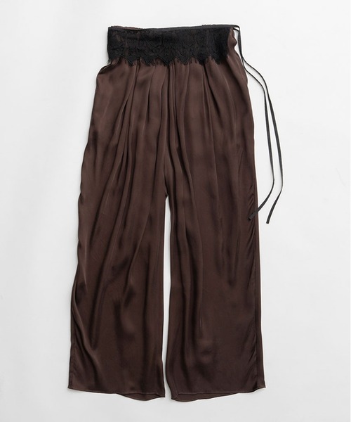 PRANK PROJECT（プランクプロジェクト）の「フィブリルキュプライージーパンツ / Fibrill Cupra Easy Pants（その他パンツ・レディース・チャコールグレー/ホワイト/ブラウン・38/36）」の4枚目の写真