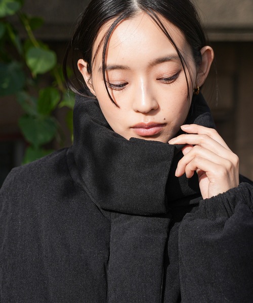 mili an deni（ミリアンデニ）の「コーデュロイ中綿ブルゾン（ダウンジャケット/コート・レディース・チャコールグレー/ブラック/ライトベージュ・M）」の19枚目の写真