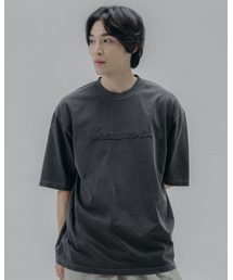 PSSHOPPER（ピーエスショッパ）の「Pigment Vintage Cutting Logo Short Sleeve T-Shirt [Dark Gray]（Tシャツ/カットソー）」
