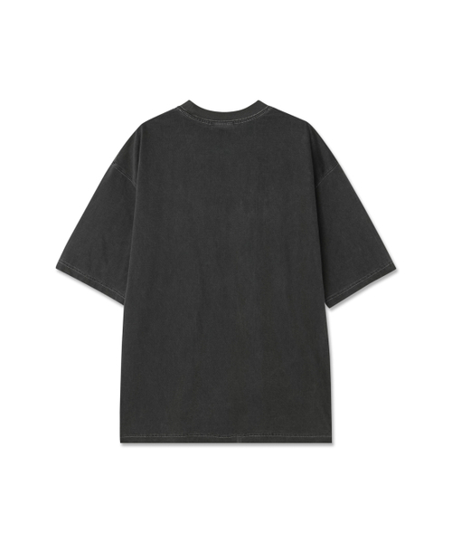 PSSHOPPER（ピーエスショッパ）の「ピグメントヴィンテージカッティングロゴ半袖Tシャツ[ダークグレー]（Tシャツ/カットソー・メンズ・その他・MEDIUM/LARGE/X-LARGE）」の3枚目の写真