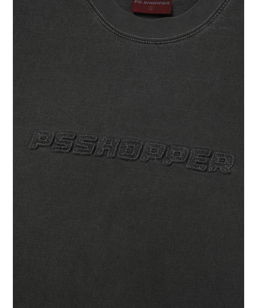PSSHOPPER（ピーエスショッパ）の「ピグメントヴィンテージカッティングロゴ半袖Tシャツ[ダークグレー]（Tシャツ/カットソー・メンズ・その他・MEDIUM/LARGE/X-LARGE）」の5枚目の写真
