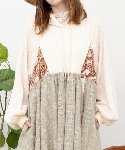 チャイハネ（チャイハネ）の「【チャイハネ】リエシーインナートップス（Tシャツ/カットソー・レディース・ブラック/ネイビー/レッド/ホワイト・FREE）」の7枚目の写真