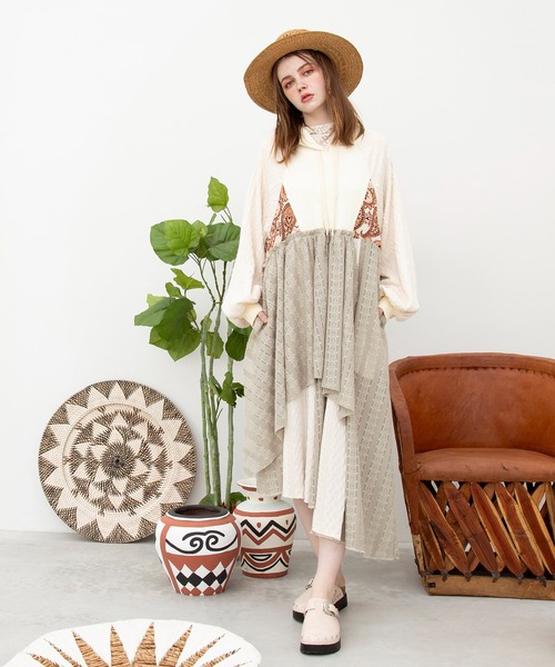 チャイハネ（チャイハネ）の「【チャイハネ】リエシーインナートップス（Tシャツ/カットソー・レディース・ブラック/ネイビー/レッド/ホワイト・FREE）」の8枚目の写真