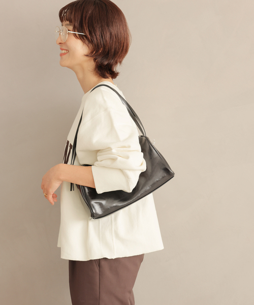 JOURNAL STANDARD relume(ジャーナルスタンダード レリューム)の「クロップドフロッキーロゴスウェット(スウェット・レディース・ネイビー/アイボリー/グレー・FREE)」の15枚目の写真