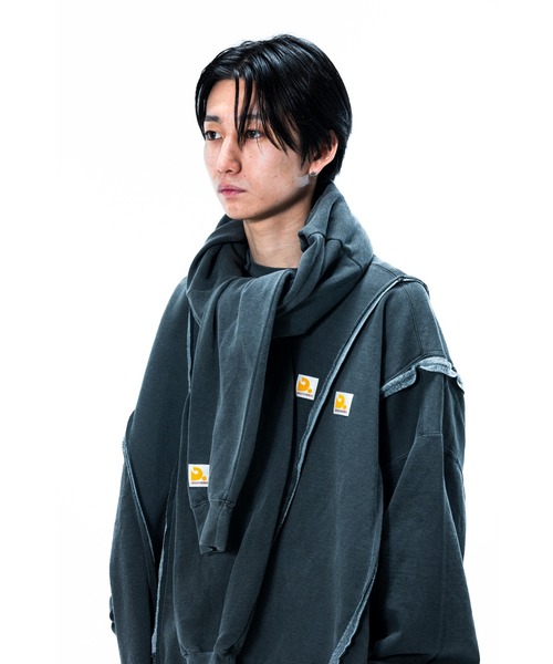 DISCOVERED(ディスカバード)の「Sweat Muffler(マフラー・メンズ・ブラック/ホワイト・FREE)」の6枚目の写真