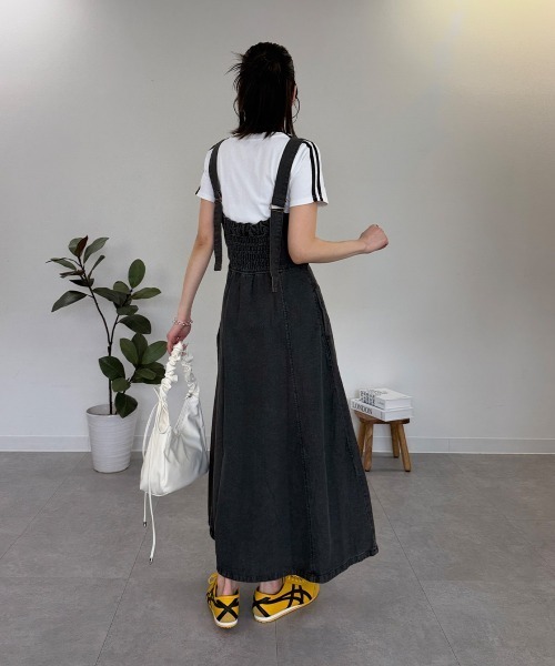 mellomela.(メロメラ)の「フロントZIPジャンパースカート(ワンピース・レディース・グレー系その他6/ダークネイビー・M-L)」の9枚目の写真